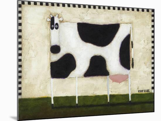 White Cow-Daniel Patrick Kessler-Mounted Giclee Print