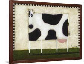 White Cow-Daniel Patrick Kessler-Framed Giclee Print