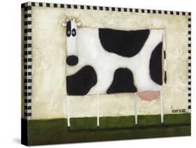 White Cow-Daniel Patrick Kessler-Stretched Canvas