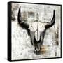 White Cowskull-null-Framed Stretched Canvas