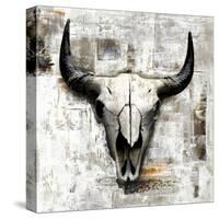 White Cowskull-null-Stretched Canvas