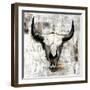 White Cowskull-null-Framed Art Print