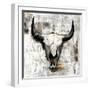 White Cowskull-null-Framed Art Print
