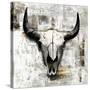 White Cowskull-null-Stretched Canvas