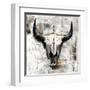 White Cowskull-null-Framed Art Print