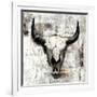 White Cowskull-null-Framed Art Print