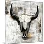 White Cowskull-null-Mounted Art Print