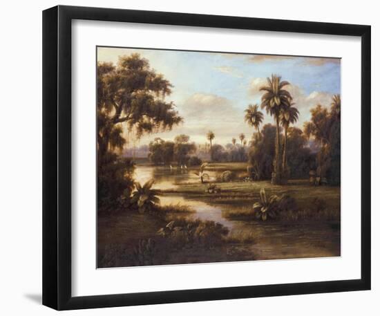 White Cranes-Montoya-Framed Art Print