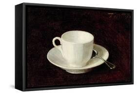 White Cup and Saucer, 1864-Henri Fantin-Latour-Framed Stretched Canvas