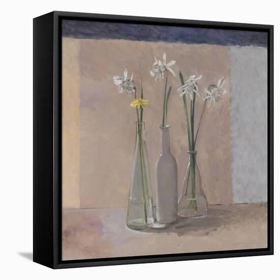 White Daffs & Dandelion, 2009-William Packer-Framed Stretched Canvas