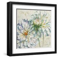 White Dahlias I-Patricia Pinto-Framed Art Print