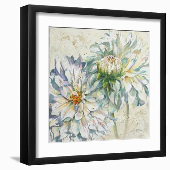 White Dahlias I-Patricia Pinto-Framed Art Print