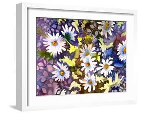 White Daisies-Neela Pushparaj-Framed Giclee Print