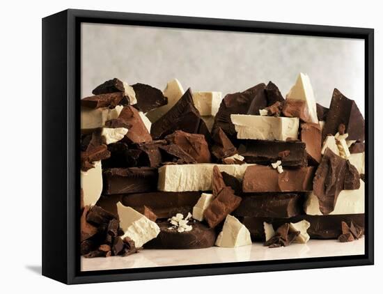 White, Dark and Milk Chocolate Pieces-Tom Eckerle-Framed Stretched Canvas