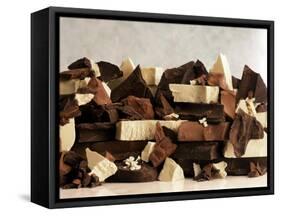 White, Dark and Milk Chocolate Pieces-Tom Eckerle-Framed Stretched Canvas