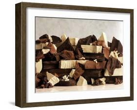 White, Dark and Milk Chocolate Pieces-Tom Eckerle-Framed Photographic Print