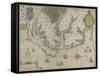 White-De Bry Map Of Virginia-John White-Framed Stretched Canvas