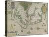 White-De Bry Map Of Virginia-John White-Stretched Canvas