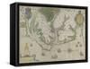 White-De Bry Map Of Virginia-John White-Framed Stretched Canvas