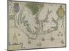 White-De Bry Map Of Virginia-John White-Mounted Giclee Print