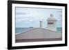 White decorative columns at Las Olas Beach in Fort Lauderdale, Broward County, Florida, USA-null-Framed Photographic Print