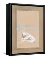 White Dinghy-Paul Brent-Framed Stretched Canvas