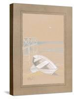 White Dinghy-Paul Brent-Stretched Canvas