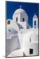 White domed church and blue sky, Santorini, Cyclades-Ed Hasler-Mounted Photographic Print