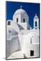 White domed church and blue sky, Santorini, Cyclades-Ed Hasler-Mounted Photographic Print