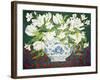 White Double Tulips and Alstroemerias, 2013-Jennifer Abbott-Framed Giclee Print