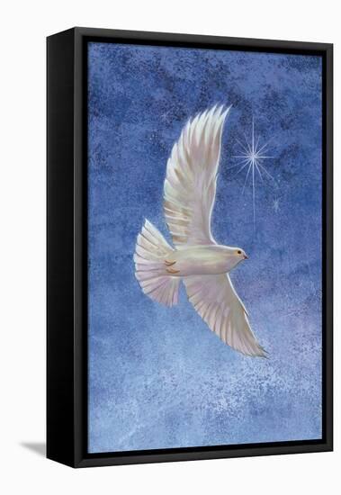 White Dove-Christo Monti-Framed Stretched Canvas