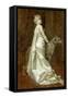 White Dress and Dog-Eugenio Scomparini-Framed Stretched Canvas