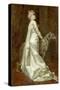 White Dress and Dog-Eugenio Scomparini-Stretched Canvas