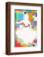 White Dress-Yashna-Framed Art Print