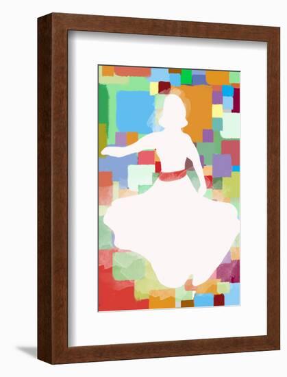 White Dress-Yashna-Framed Art Print