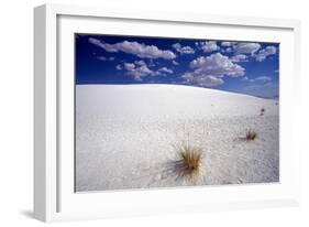 White Dune, Blue Sky, White Sands, New Mexico-George Oze-Framed Photographic Print