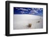 White Dune, Blue Sky, White Sands, New Mexico-George Oze-Framed Photographic Print