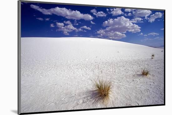 White Dune, Blue Sky, White Sands, New Mexico-George Oze-Mounted Photographic Print