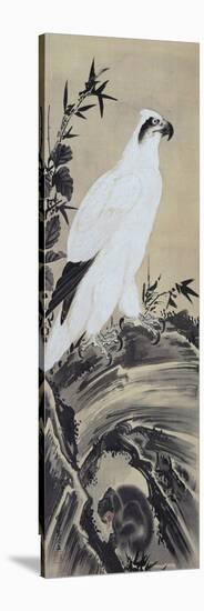 White Eagle and Monkey-Kyosai Kawanabe-Stretched Canvas