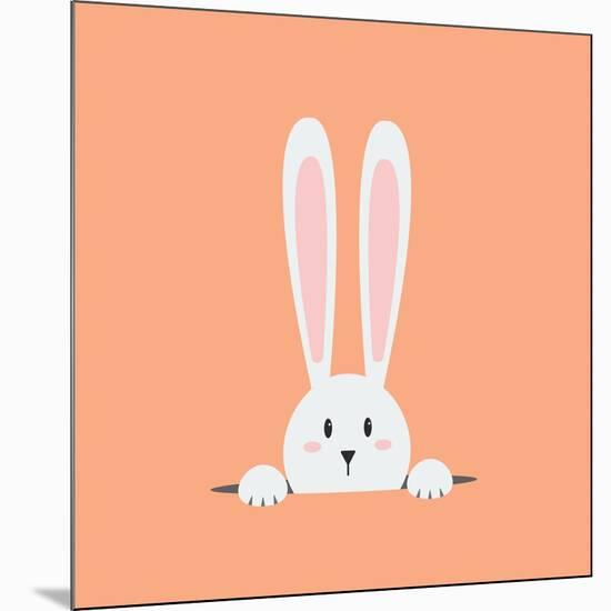 White Easter Rabbit-Sira Anamwong-Mounted Art Print