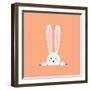 White Easter Rabbit-Sira Anamwong-Framed Art Print