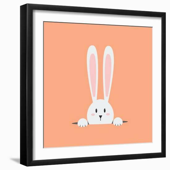 White Easter Rabbit-Sira Anamwong-Framed Art Print