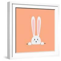 White Easter Rabbit-Sira Anamwong-Framed Art Print