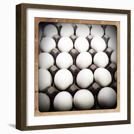 White Eggs in a Carton-pablo guzman-Framed Photographic Print