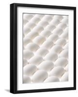 White Eggs, Lying on Their Sides, Filling the Picture-Klaus Arras-Framed Photographic Print