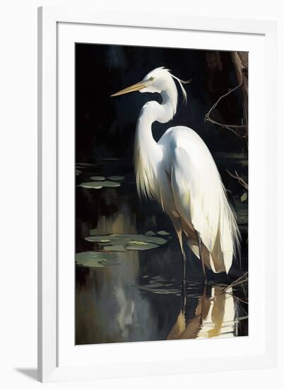 White Egret-Vivienne Dupont-Framed Art Print