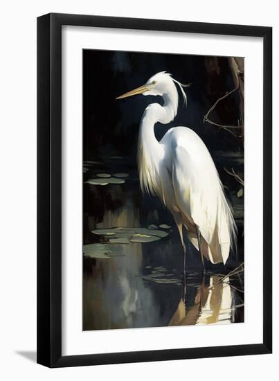 White Egret-Vivienne Dupont-Framed Art Print