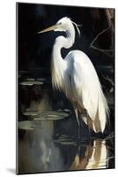 White Egret-Vivienne Dupont-Mounted Art Print