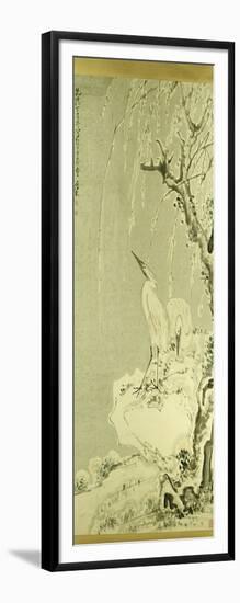 White Egrets on a Bank of Snow Covered Willows, 1767-Huang Shen-Framed Giclee Print