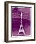 White Eiffel Tower Paris in Rosy-Victoria Hues-Framed Giclee Print